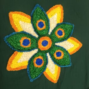 HEXA FLOWER RANGOLI MAT