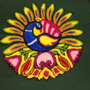 PEACOCK RANGOLI MAT